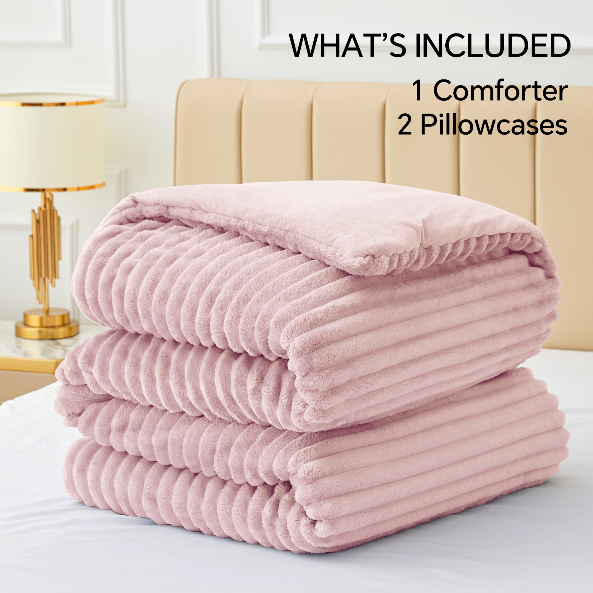Foto 8 pulgar | Juego de Edredón Bedelite Fleece Queen con 2 Fundas de Almohada - Venta Internacional