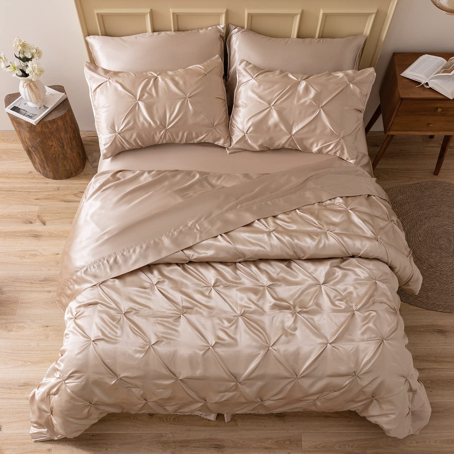 Juego de Edredón Mr&Hm Satinado Queen Size 8 Piezas-Venta Internacional