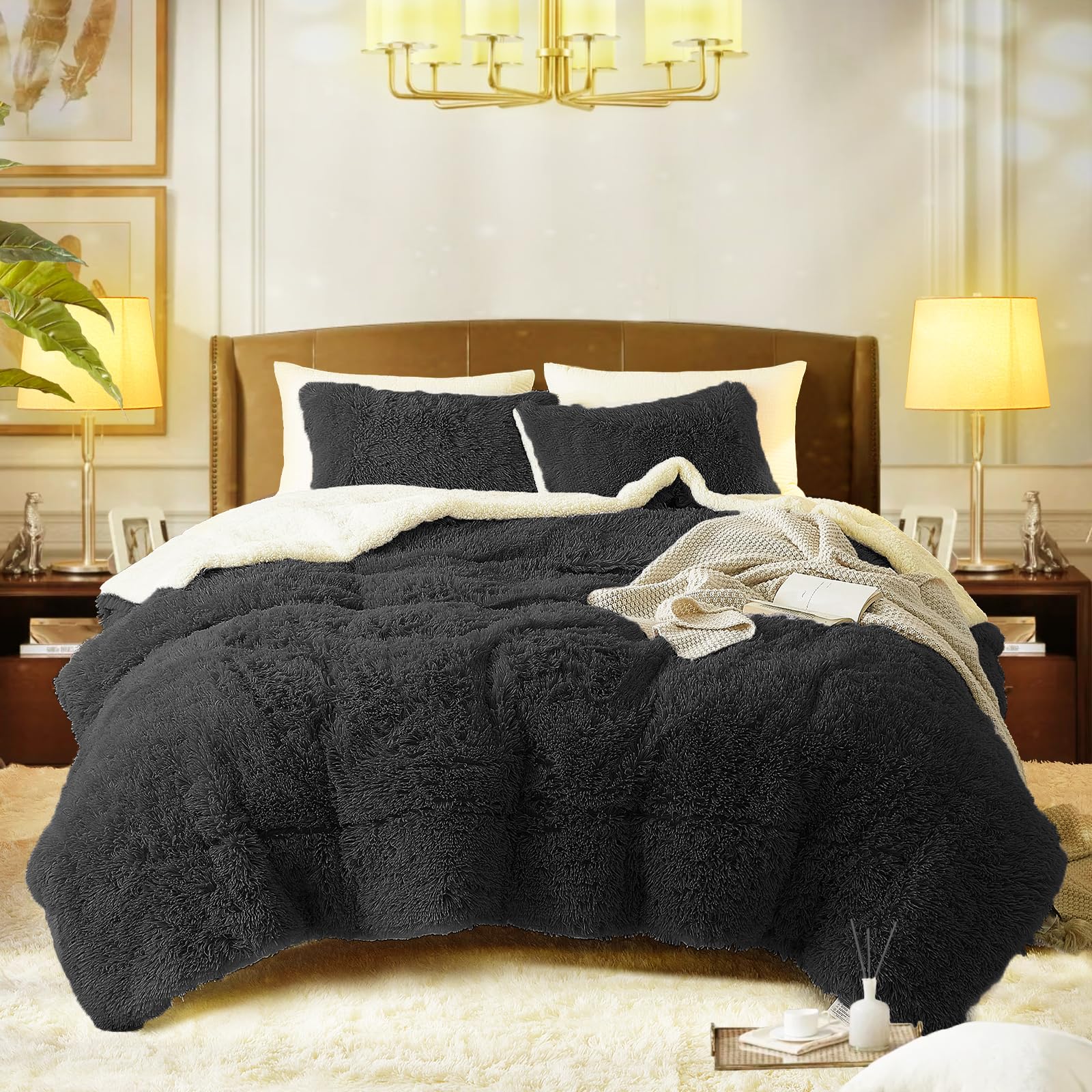 Juego de Edredón Flysheep Luxury de Piel Sintética Queen - Venta Internacional
