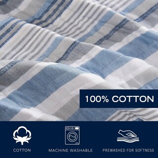 Foto 7 | Set De Colcha Nautica King Jettison De Algodón, Color Gris Y - Venta Internacional.