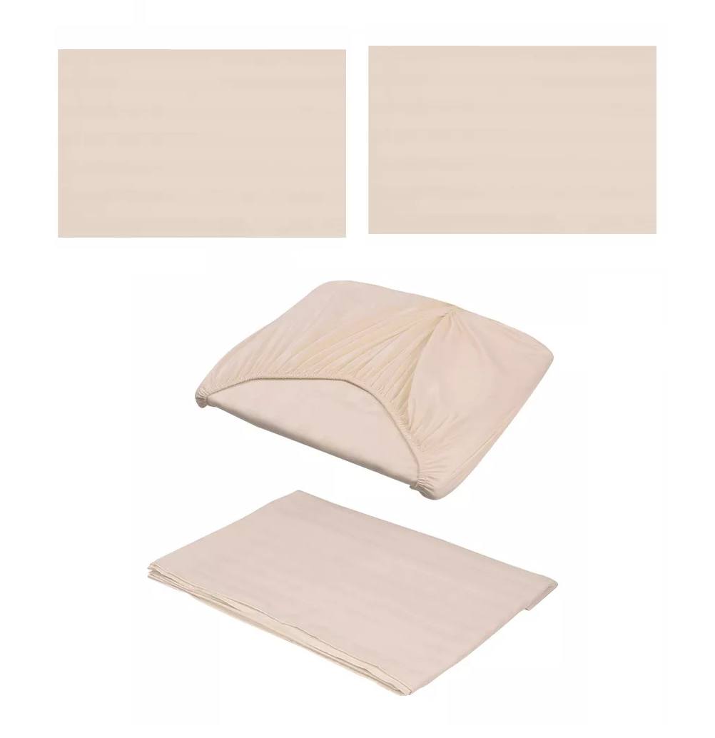 Foto 2 pulgar | Juego de Sabanas Matrimonial Egipcian Premium 2800 Hilos 4 Piezas Crema