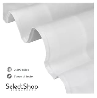Foto 2 | Juego de Sabanas Matrimonial Egipcian Premium 2800 Hilos 4 Piezas Blanco