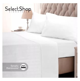 Foto 4 | Juego de Sabanas Matrimonial Egipcian Premium 2800 Hilos 4 Piezas Blanco