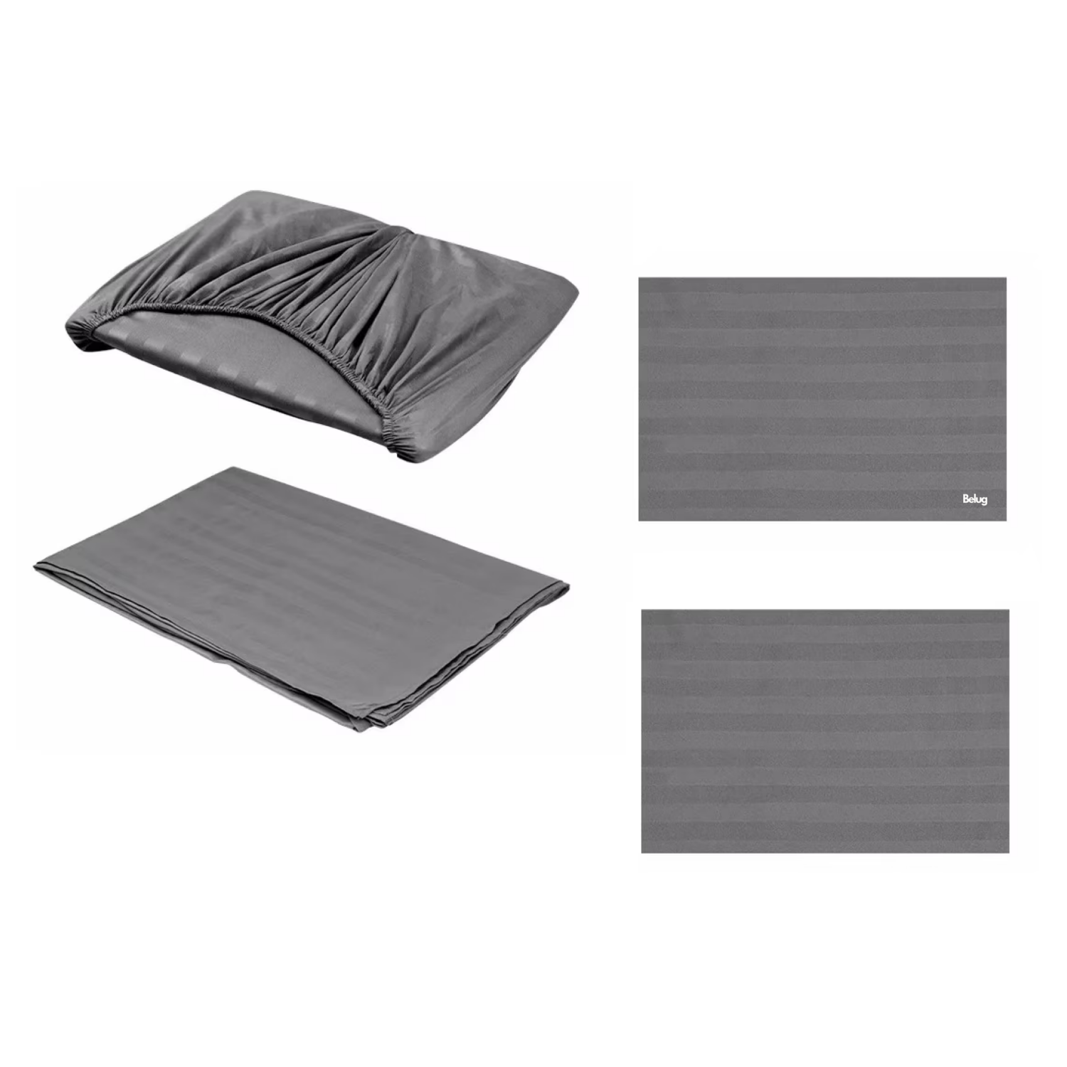 Foto 1 | Juego de Sabanas Matrimonial Egipcian Premium 2800 Hilos 4 Piezas Gris Oscuro