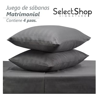 Foto 3 | Juego de Sabanas Matrimonial Egipcian Premium 2800 Hilos 4 Piezas Gris Oscuro