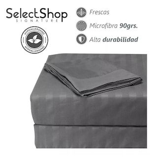 Foto 4 | Juego de Sabanas Matrimonial Egipcian Premium 2800 Hilos 4 Piezas Gris Oscuro