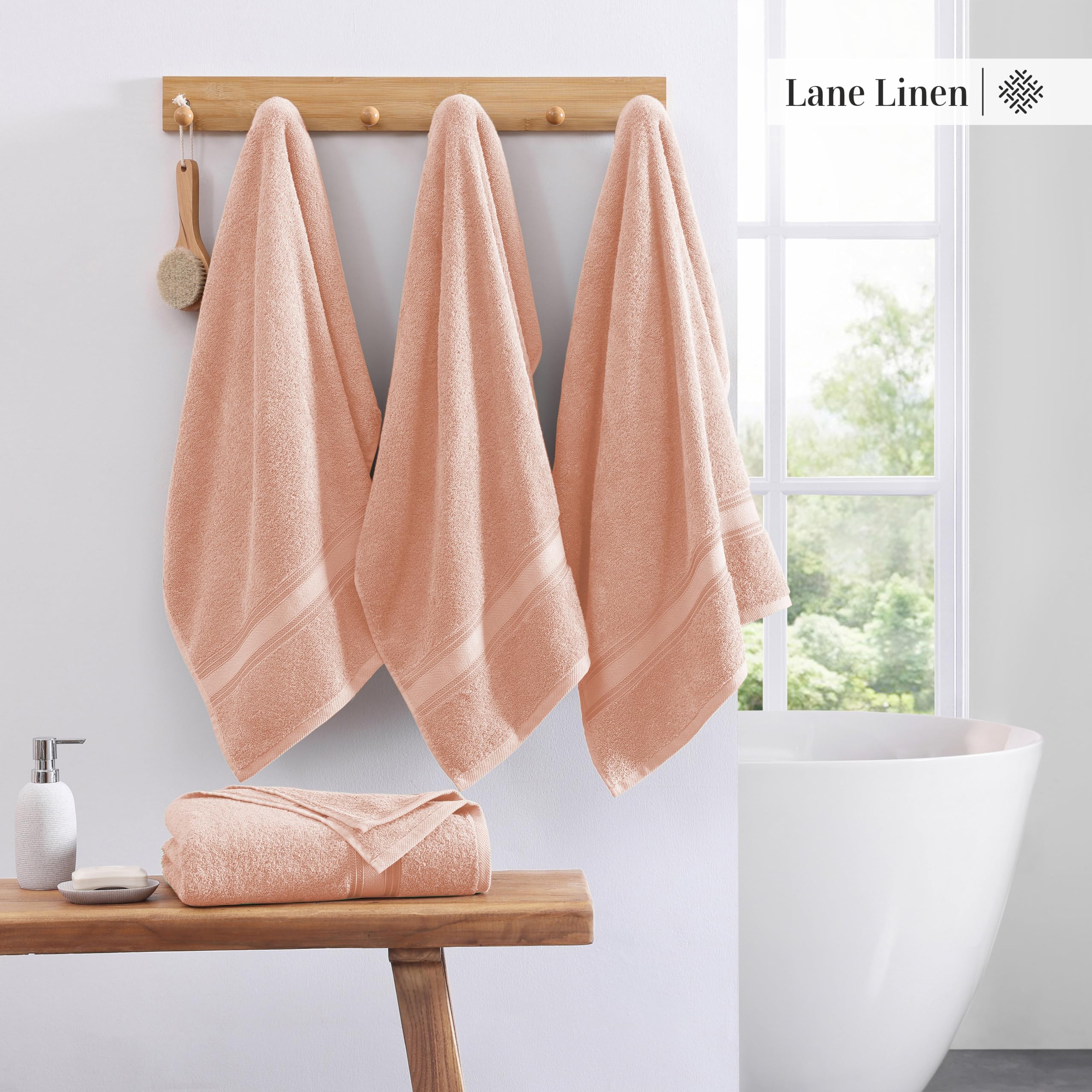 Foto 4 pulgar | Toallas De Baño Lane Linen, Toallas De Baño Extra Grandes, 100% Algodón, 4 Unidades - Venta Internacional.