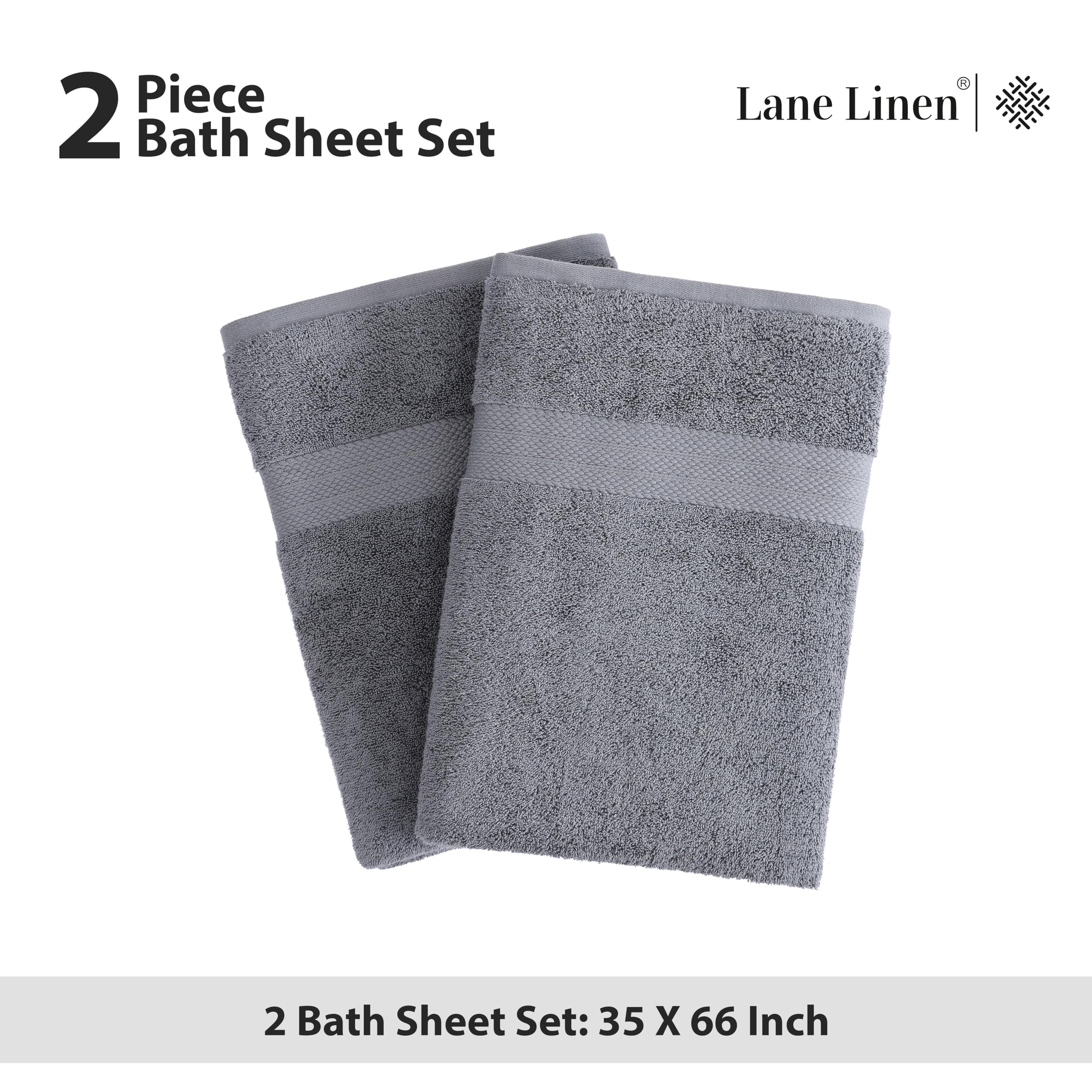 Foto 5 | Juego De Toallas De Baño Lane Linen, 100% Algodón, Extra Grandes, 35 X 66 Cm, Paquete De 2 - Venta Internacional.