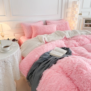 Foto 4 | Juego De Edredón Uozzi Bedding De Piel Sintética Rosa Queen, 3 Piezas - Venta Internacional.