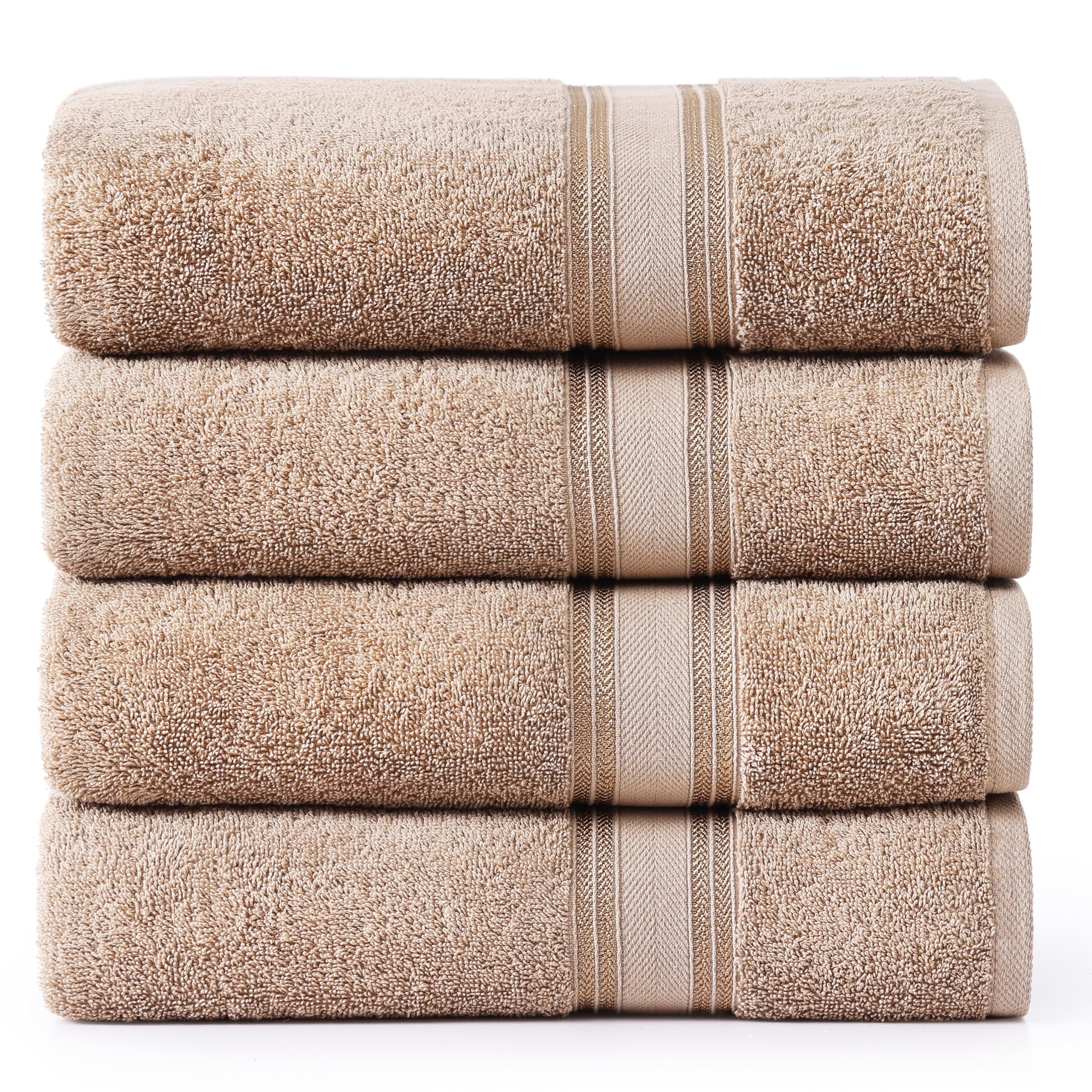 Foto 2 pulgar | Juego De Toallas De Baño Lane Linen, 100% Algodón, Extra Grandes, Color Topo, 4 Unidades - Venta Internacional.