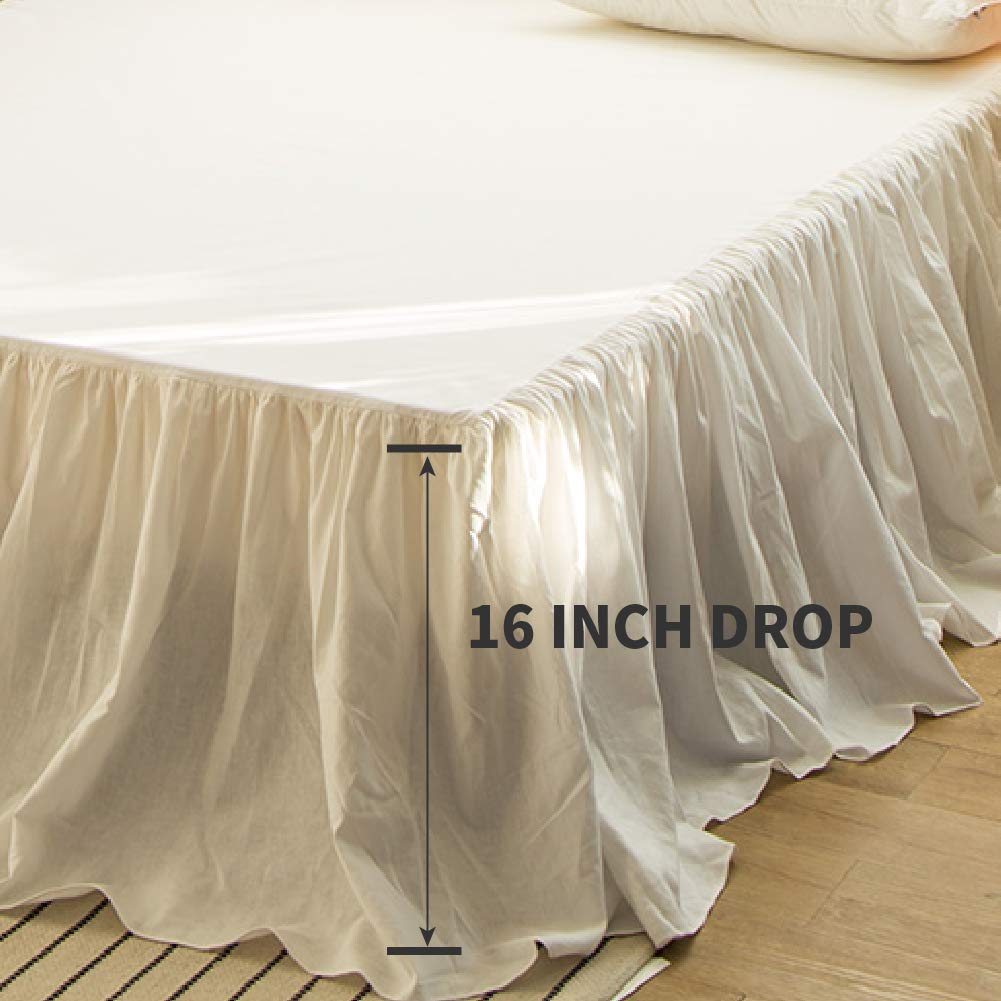 Foto 4 pulgar | Faldón De Cama Simple&opulence De Lino Belga 100% Doble, Tamaño Queen O King - Venta Internacional.