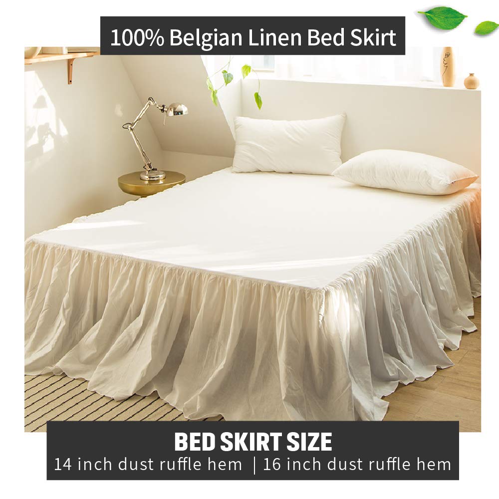 Foto 6 | Faldón De Cama Simple&opulence De Lino Belga 100% Doble, Tamaño Queen O King - Venta Internacional.