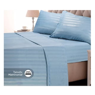 Foto 2 | Juego De Sabanas Matrimonial Egipcian Premium 2,800 Hilos Azul