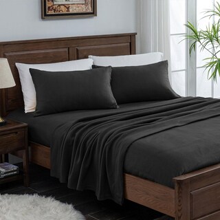 Foto 3 | Juego De Sabanas Polar Invernales Suaves Y Cálidas Para Las Noches Frías Matrimonial Negro Kyuden Home