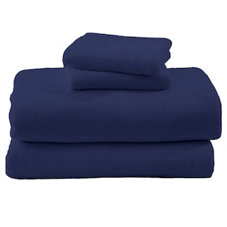 Foto 1 | Juego De Sabanas Polar Invernales Suaves Y Cálidas Para Las Noches Frías Matrimonial Azul Navy Kyuden Home