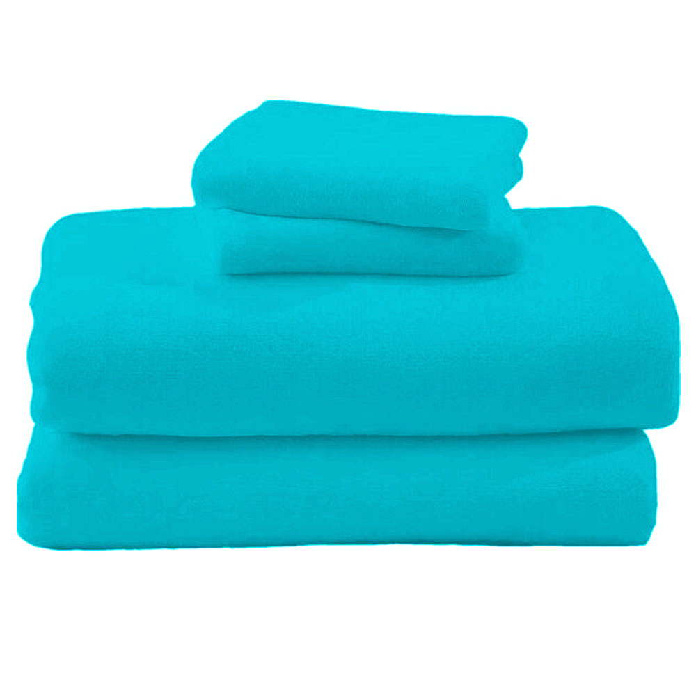 Juego De Sabanas Polar Invernales Suaves Y Cálidas Para Las Noches Frías Individual Baby Blue Kyuden Home