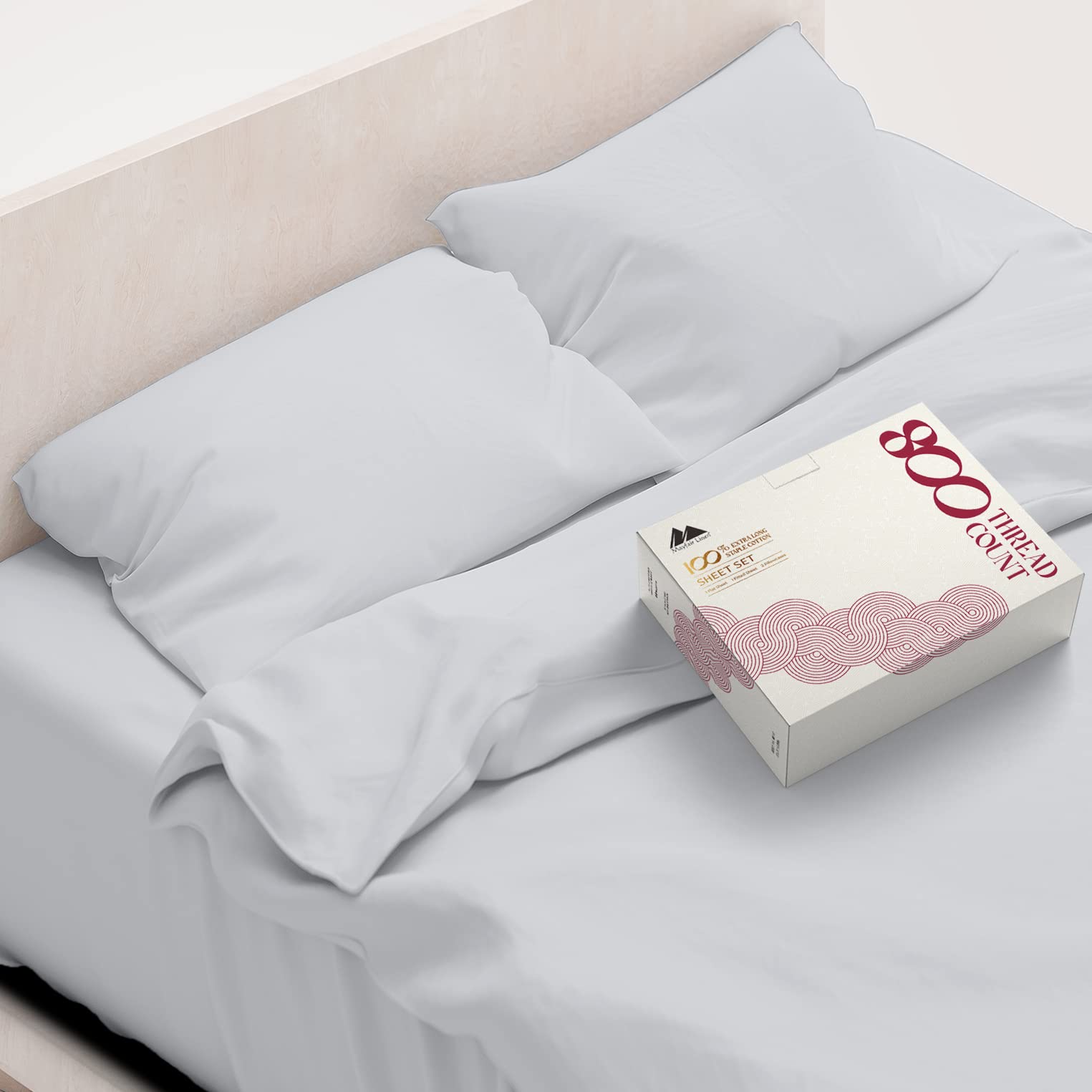 Foto 1 | Juego De Sábanas Mayfair Linen, 800 Hilos, Algodón Puro, Tamaño King - Venta Internacional.