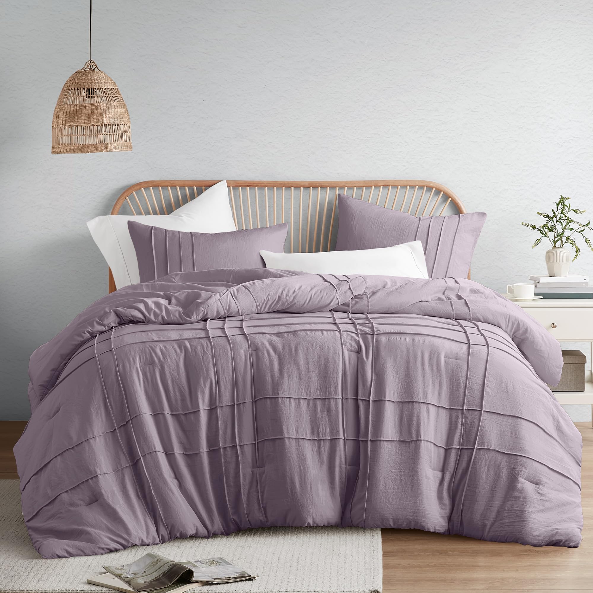 Juego De Edredón Comfort Spaces, Color Morado, Tamaño King, 3 Piezas - Venta Internacional.