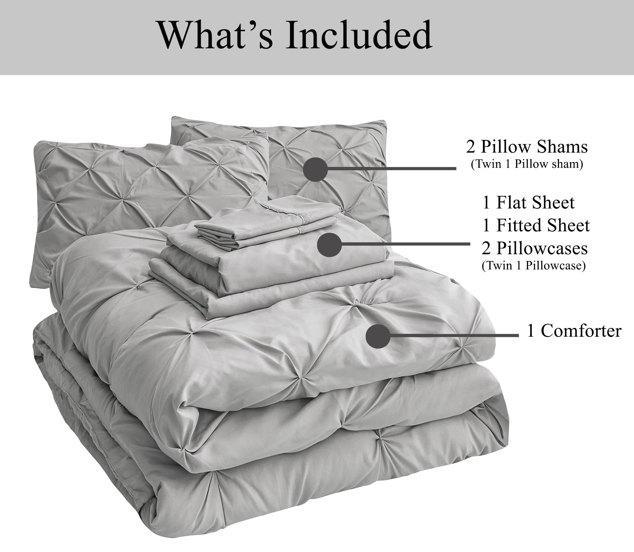 Foto 7 | Juego De Edredón Lane Linen, Tamaño Completo, 7 Piezas, Cama En Bolsa - Venta Internacional.