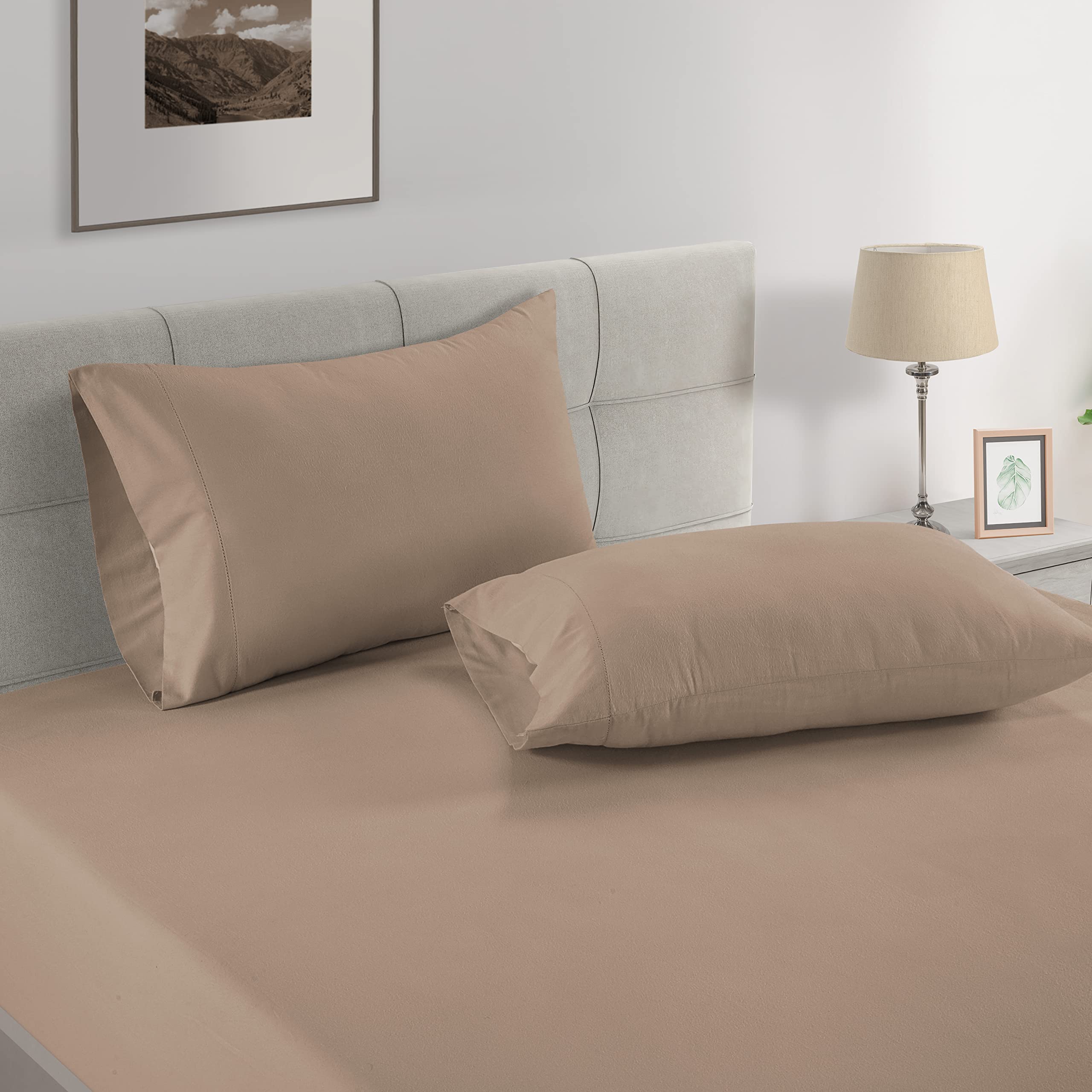 Foto 4 pulgar | Sábana Bajera Lane Linen 100% Algodón Orgánico Queen Taupe - Venta Internacional.