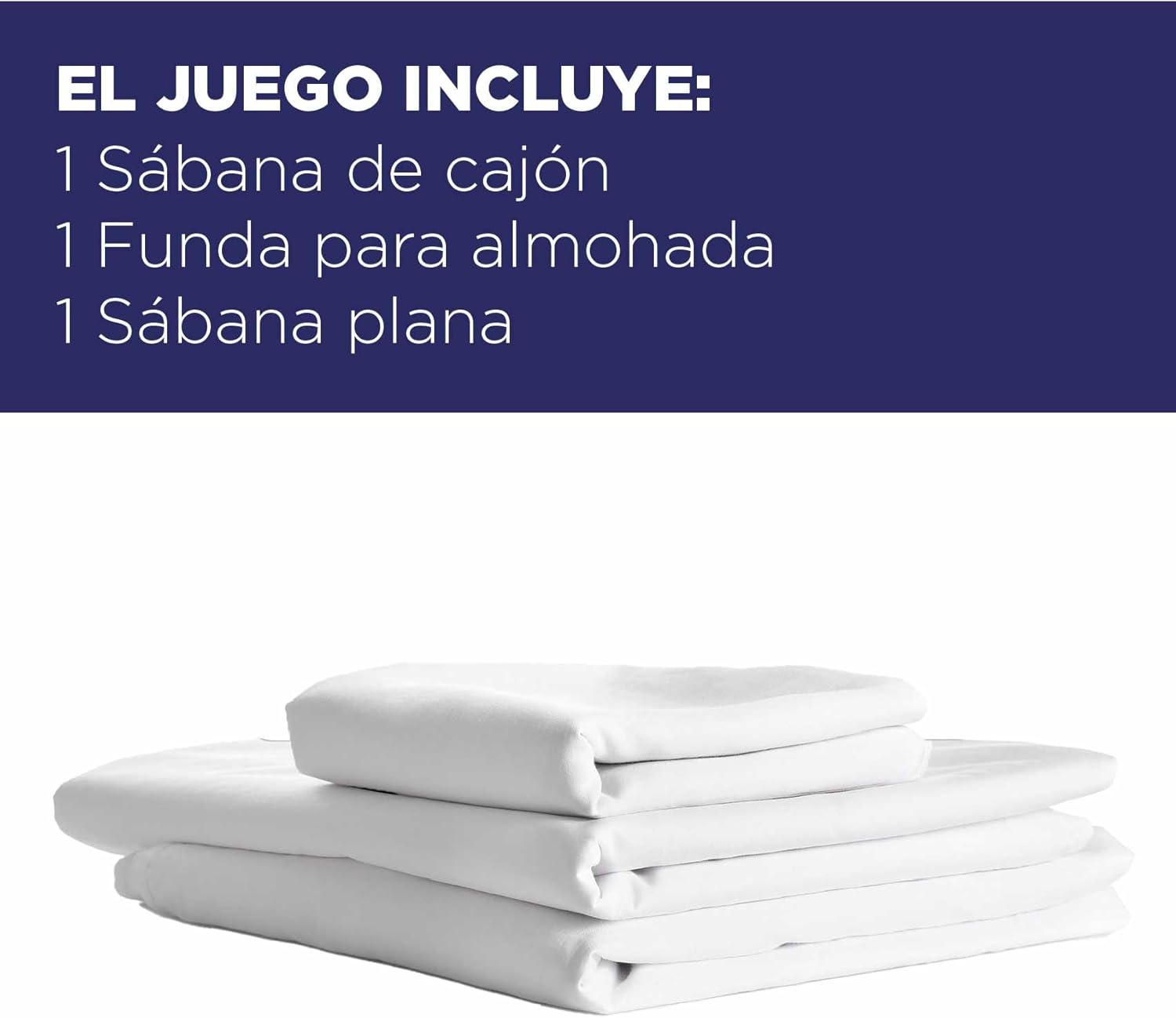 Foto 6 pulgar | Juego De Sábanas King Size Hokins 3 Piezas Blanco 300 Hilos 100% Algodón