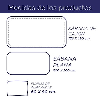 Foto 4 | Juego De Sábanas Matrimonial Hokins 3 Piezas Blanco 300 Hilos 100% Algodón