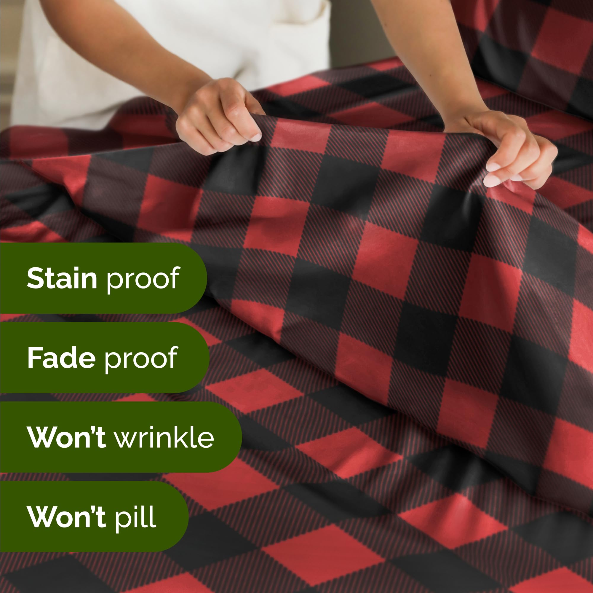 Foto 5 | Juego De Sábanas Cgk Unlimited Christmas Cal King Buffalo Plaid - Venta Internacional.