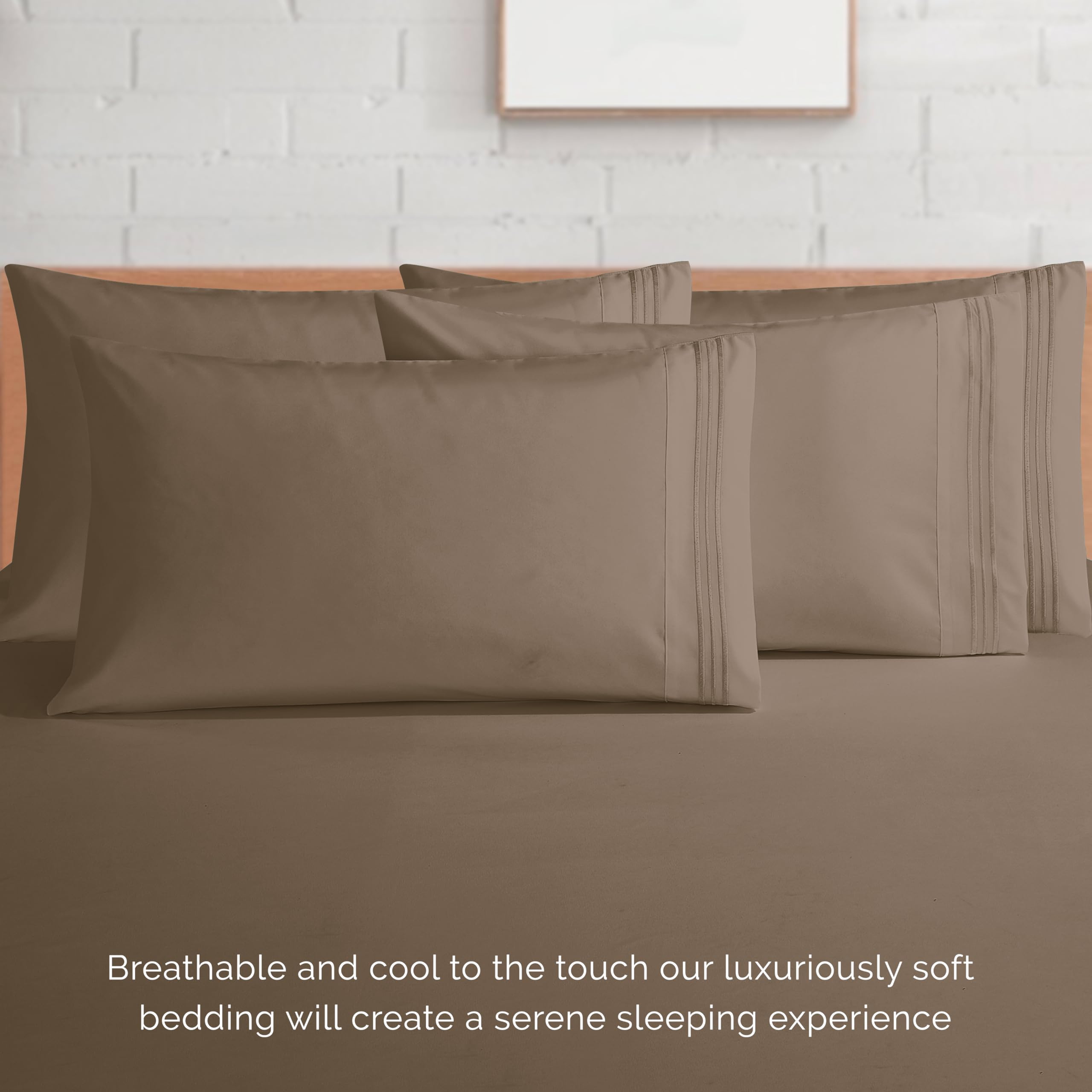 Foto 7 | Juego De Sábanas Elegant Comfort 1500 Premium De 6 Piezas Con Bolsillo Extra Profundo - Venta Internacional.