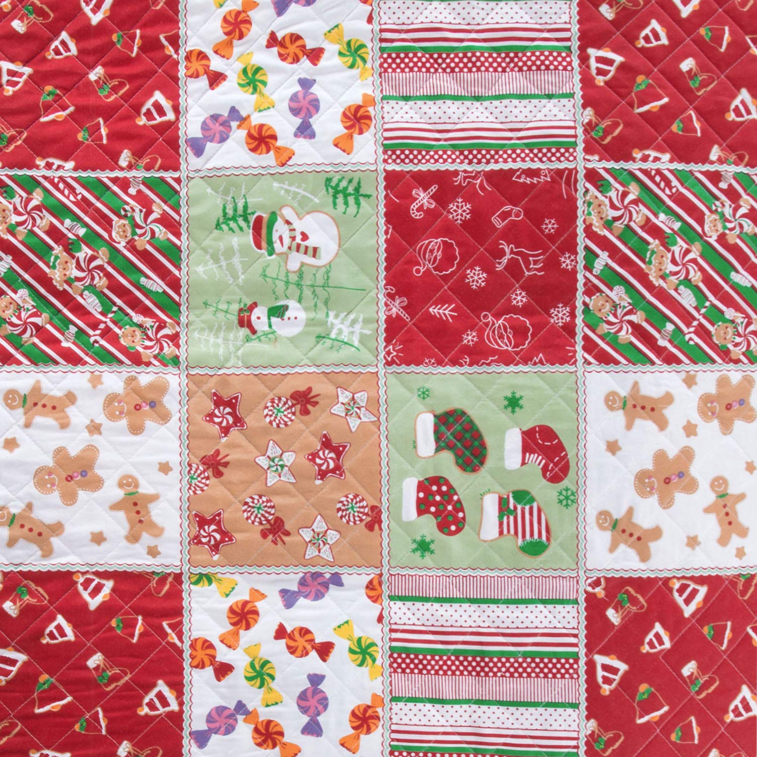Foto 7 pulgar | Juego De Colchas Bedsure Christmas King Size, 3 Piezas, Color Rojo - Venta Internacional.