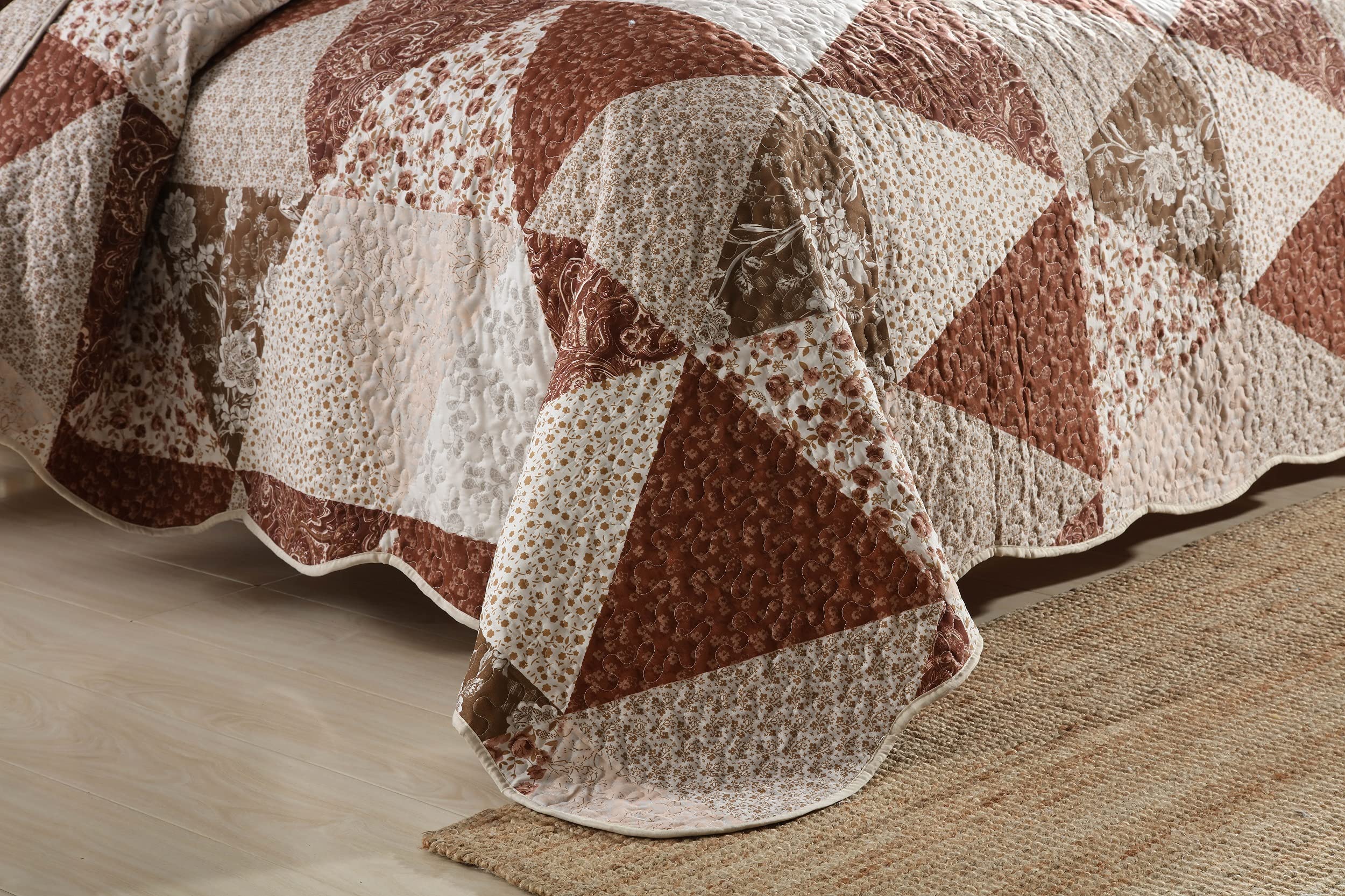 Foto 6 pulgar | Juego de Colcha Travan Patchwork Floral King Size - Venta Internacional