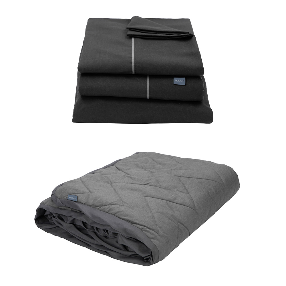 Protector Lux + Sabanas Royal Touch Negro King Size