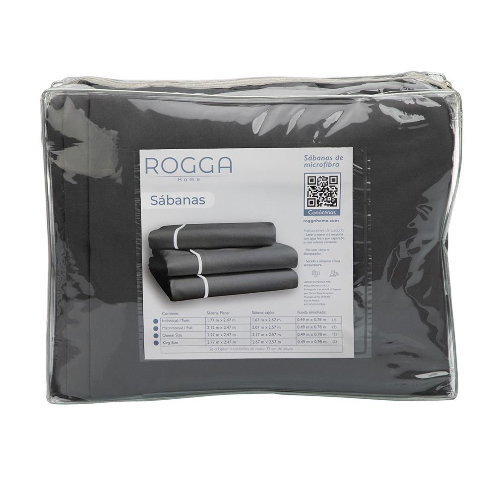 Foto 9 pulgar | Protector Lux + Sabanas Royal Touch Gris King Size