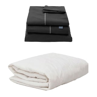 Foto 1 | Protector Ultra + Sabanas Royal Touch Negro Matrimonial