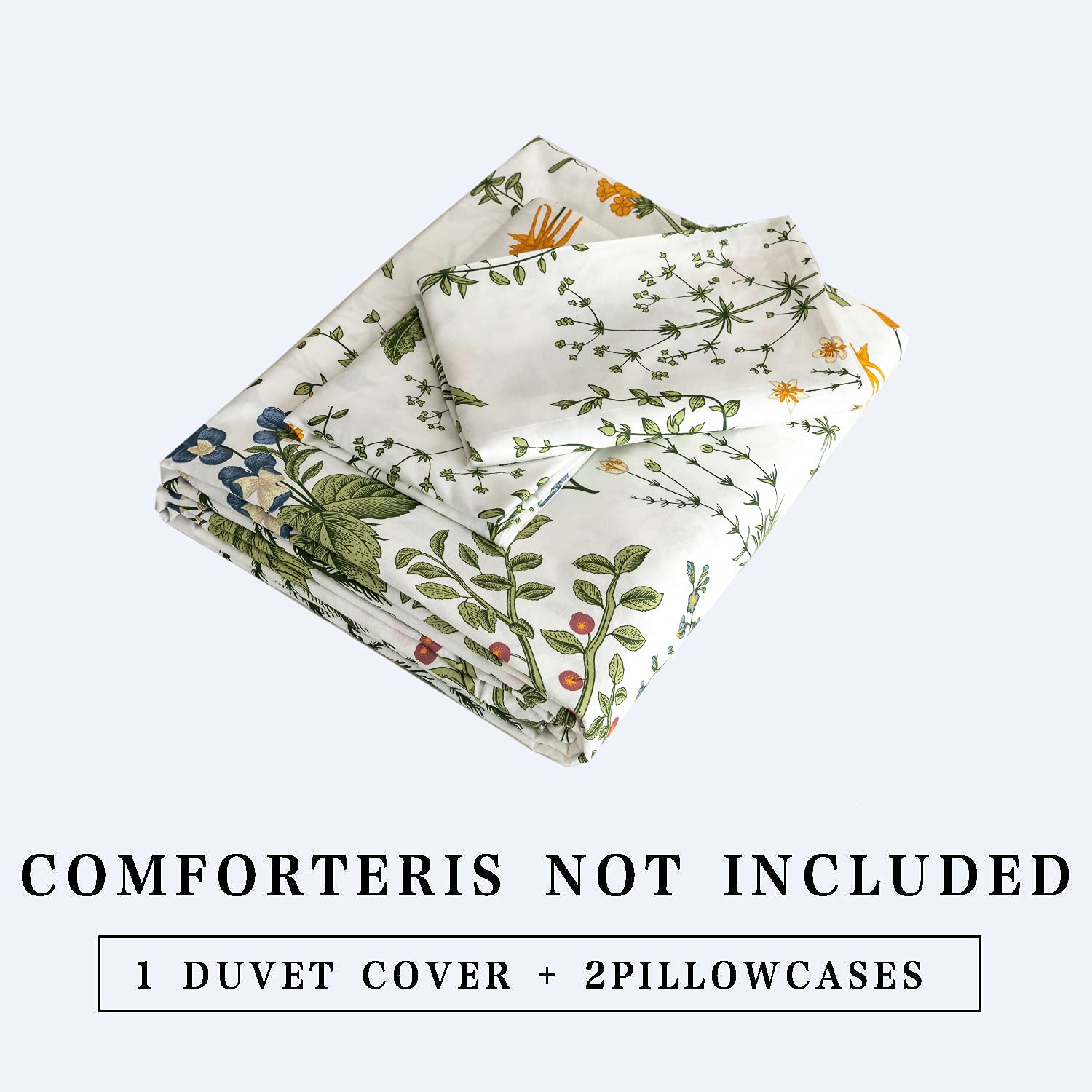 Foto 5 | Juego De Fundas De Edredón Ecocott Floral Queen Size, 100% Algodón, 3 Unidades - Venta Internacional.