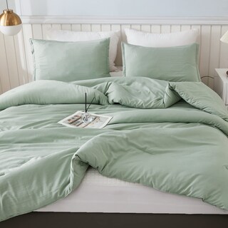 Foto 2 | Juego De Edredón Litanika, Tamaño King, Verde Salvia, 3 Piezas, Estilo Boho B - Venta Internacional.