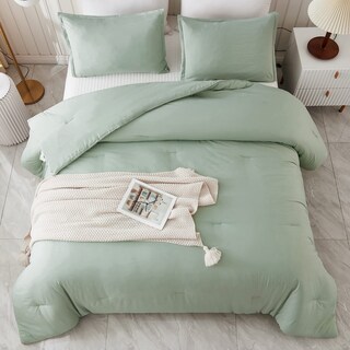Foto 3 | Juego De Edredón Litanika, Tamaño King, Verde Salvia, 3 Piezas, Estilo Boho B - Venta Internacional.