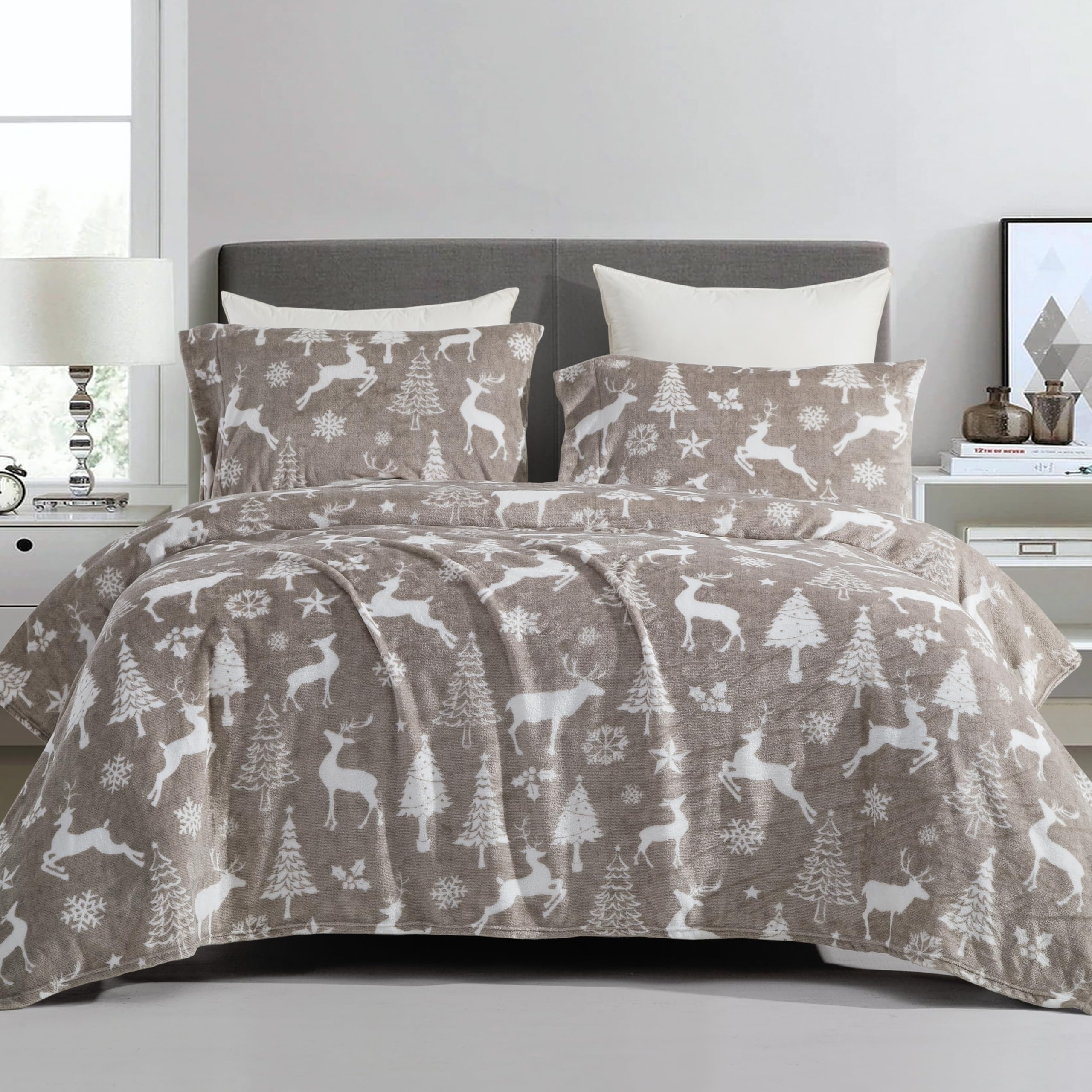 Foto 2 | Juego De Sábanas Elegant Comfort Velvet Frannel Twin Xl Silver - Venta Internacional.