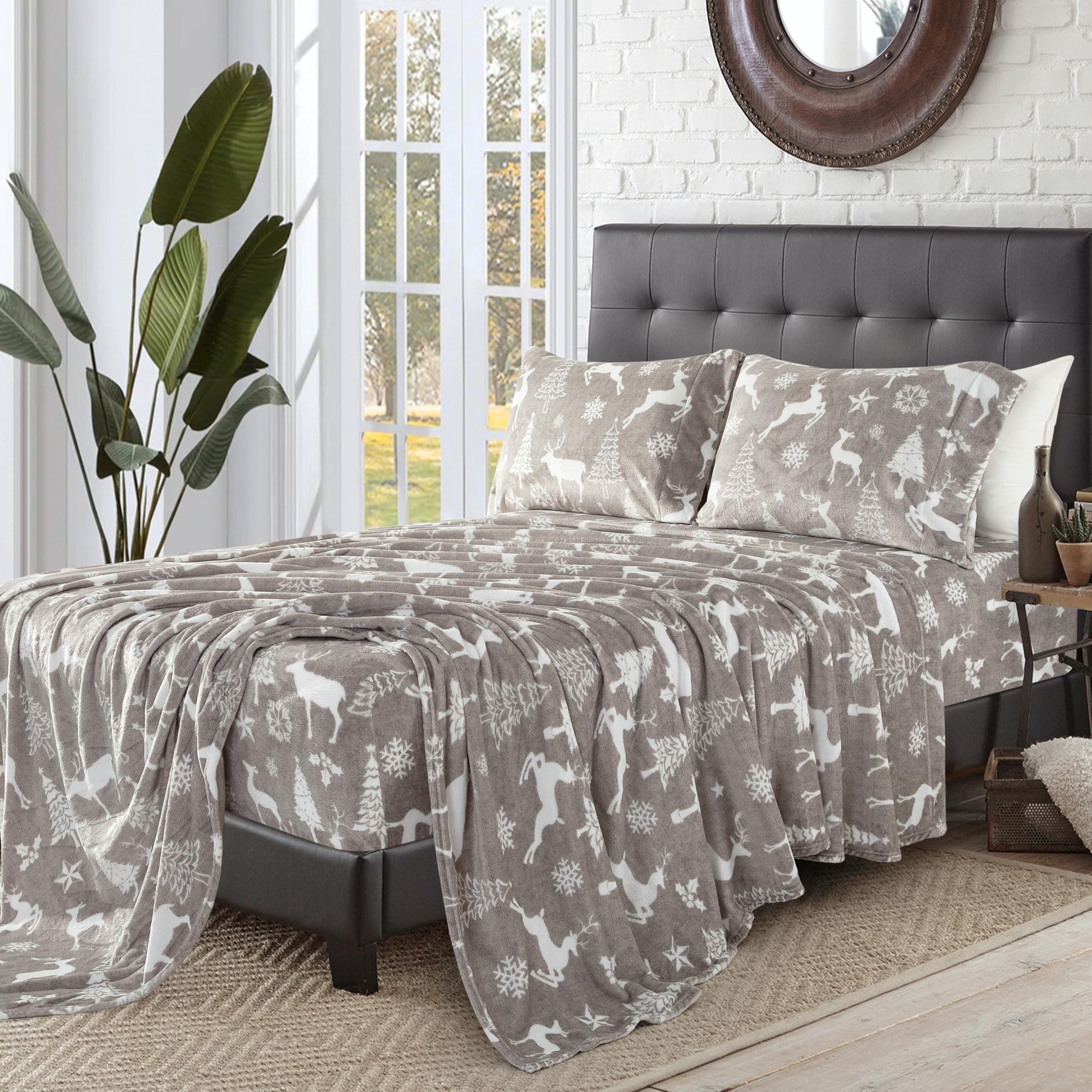 Foto 5 | Juego De Sábanas Elegant Comfort Velvet Frannel Twin Xl Silver - Venta Internacional.
