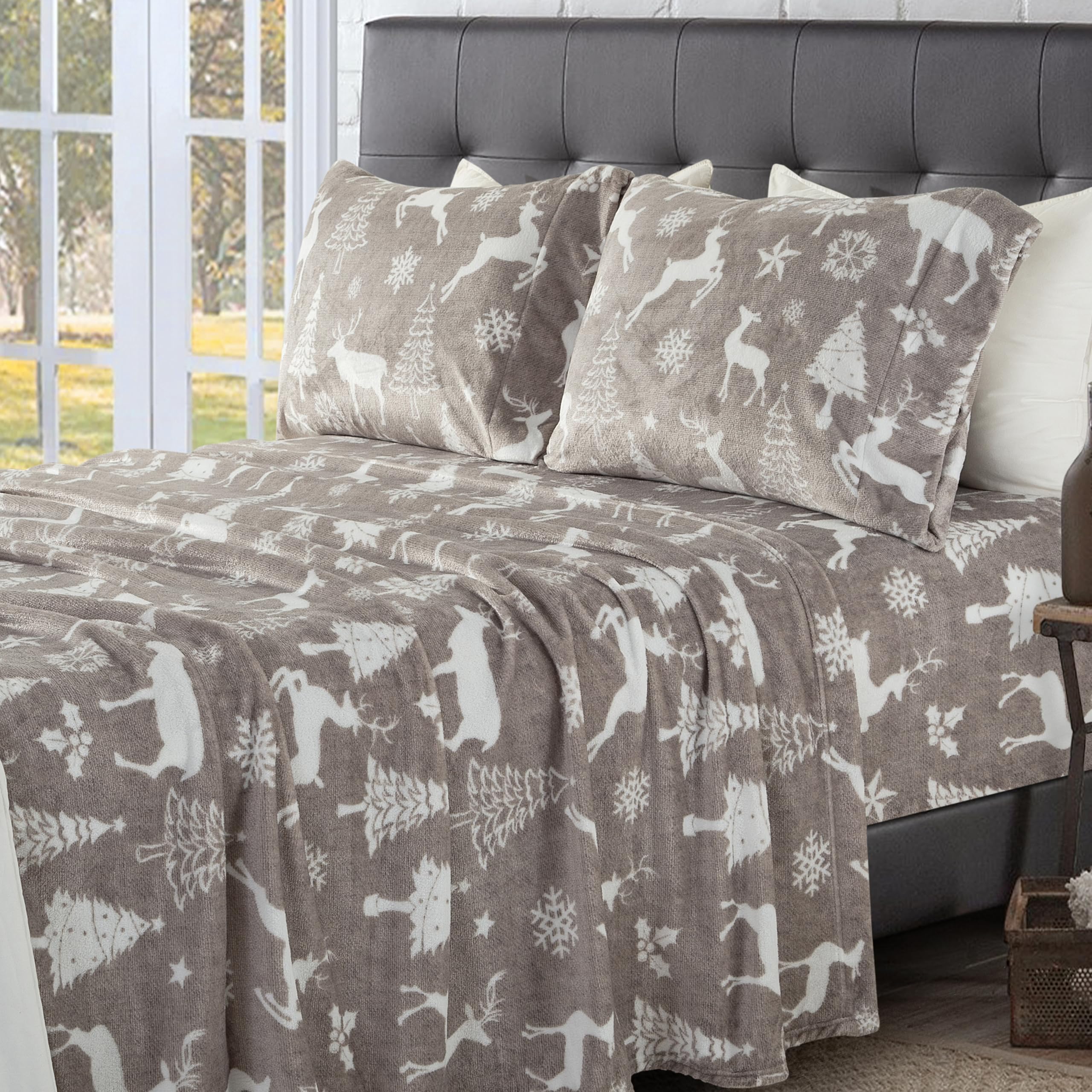 Foto 6 | Juego De Sábanas Elegant Comfort Velvet Frannel Twin Xl Silver - Venta Internacional.