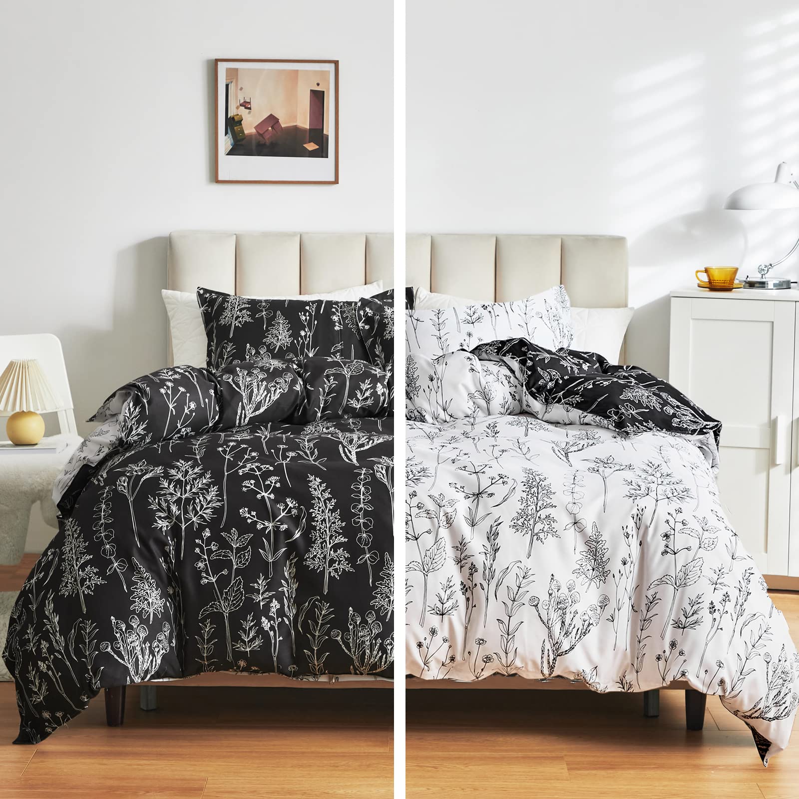Foto 2 pulgar | Juego de Cama Joyreap Botanical Queen Reversible 7 Piezas  - Venta Internacional