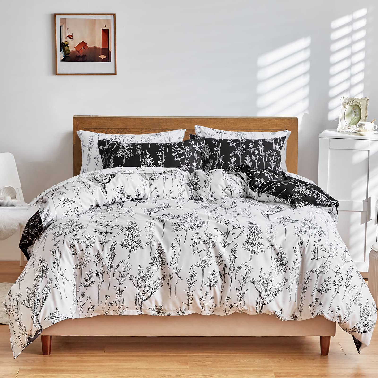 Foto 3 pulgar | Juego de Cama Joyreap Botanical Queen Reversible 7 Piezas  - Venta Internacional