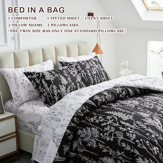 Foto 5 | Juego de Cama Joyreap Botanical Queen Reversible 7 Piezas - Venta Internacional