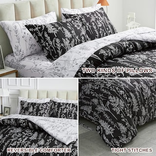 Foto 6 | Juego de Cama Joyreap Botanical Queen Reversible 7 Piezas - Venta Internacional