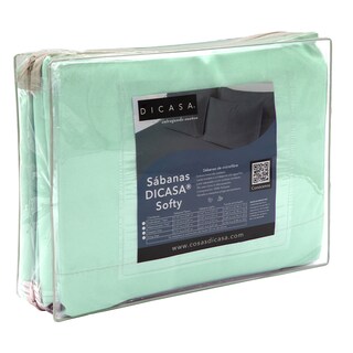 Foto 6 | Sabanas Softy Color Menta Matrimonial