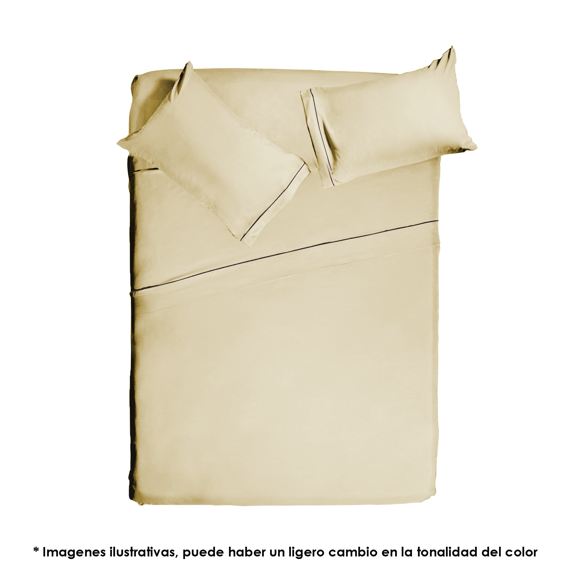 Foto 4 pulgar | Juego de Sábanas Aquila Beige Matrimonial