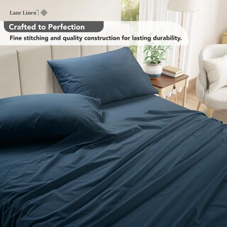 Foto 3 | Juego de Sábanas Lane Linen Azul-Venta Internacional