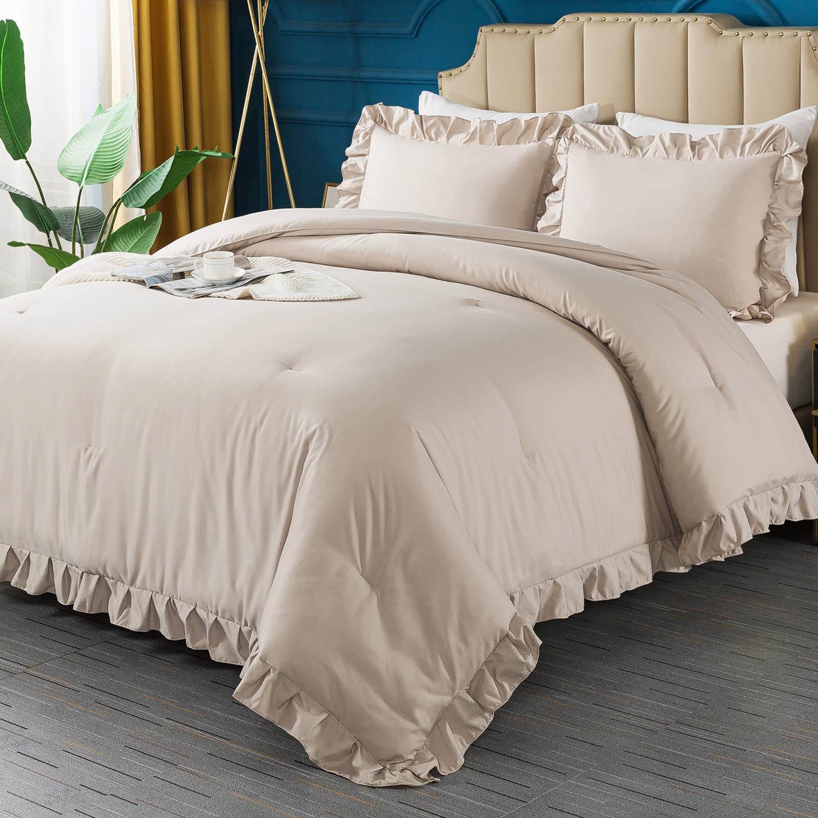 Foto 1 | Juego De Edredón Andency Khaki King Size (264 X 228 Cm), 3 Piezas - Venta Internacional.