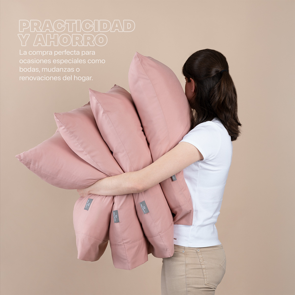Foto 7 pulgar | Paquete De 2 Juegos De Sábanas De Microfibra Real Textil Rosa Matrimonial