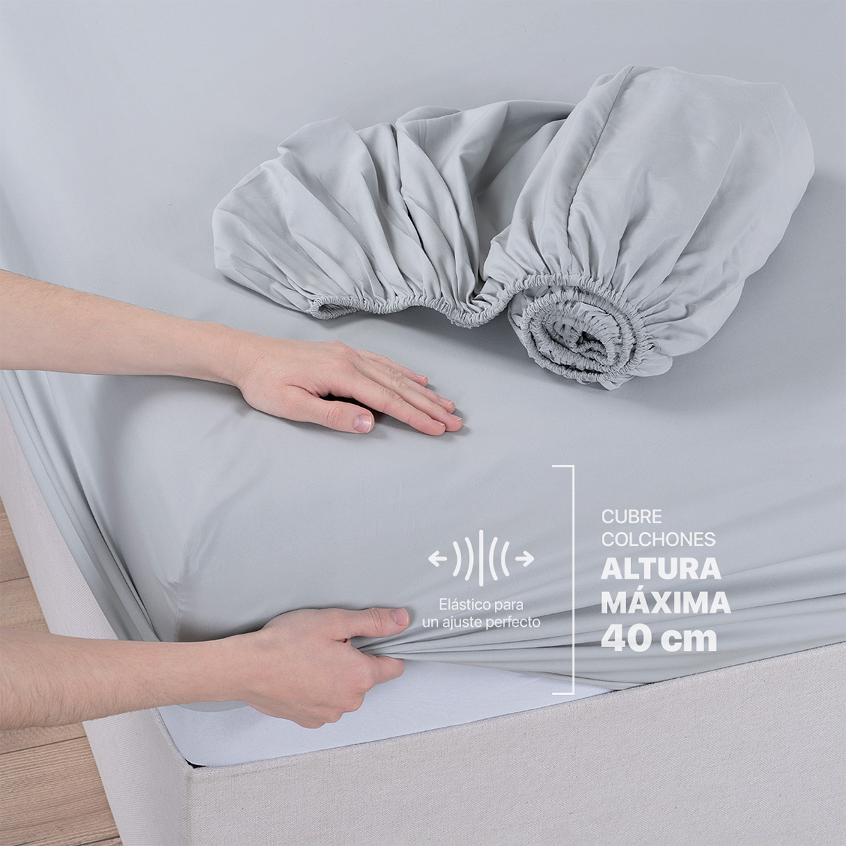 Foto 5 | Paquete De 2 Juegos De Sábanas De Microfibra Real Textil Gris Matrimonial