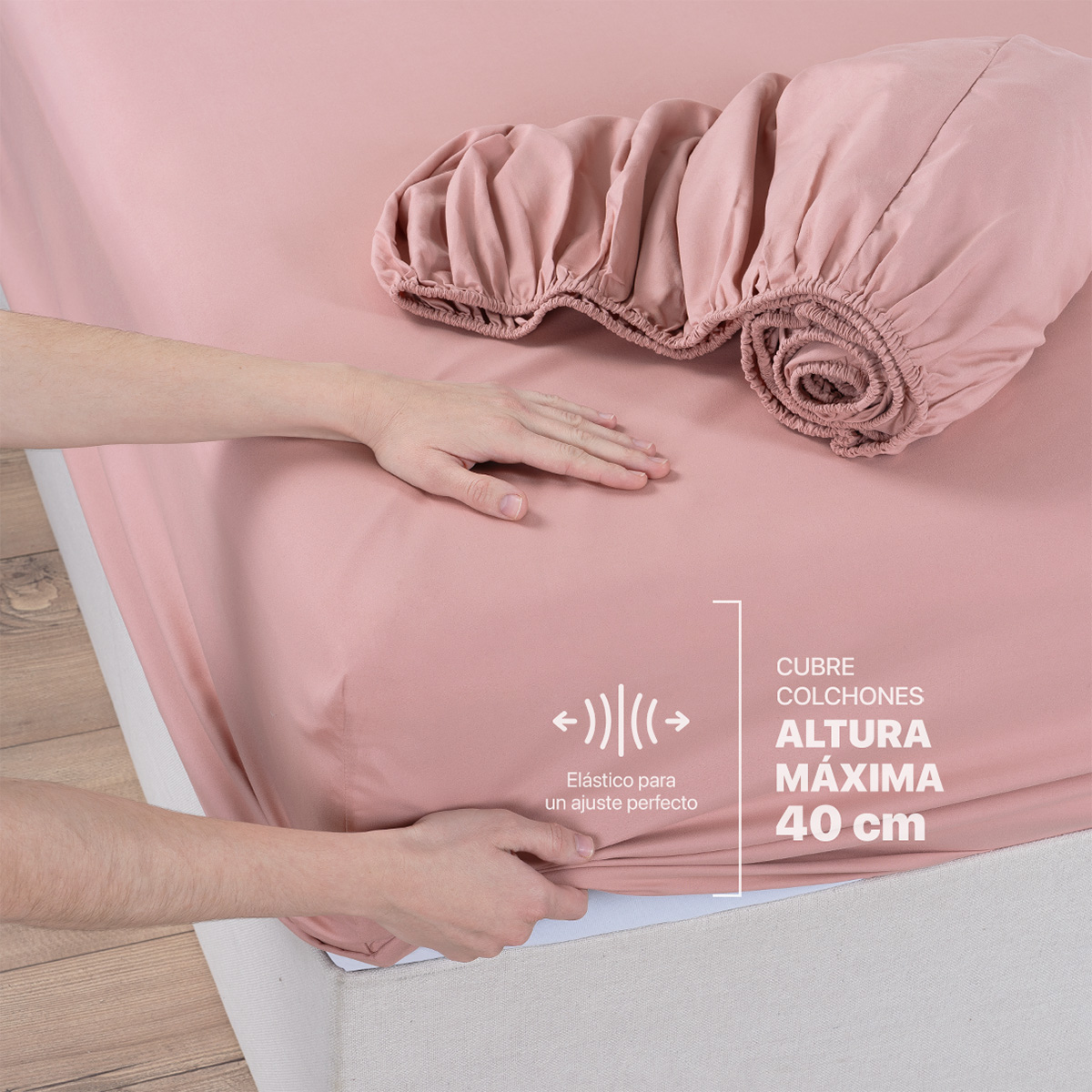 Foto 5 | Paquete de 2 Juegos de Sábanas de Microfibra Real Textil Rosa Individual